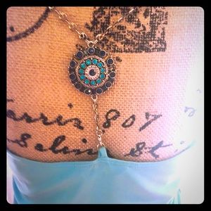 Unique ABSAqua Tank Chain/rhinestone Straps 
Sz- L